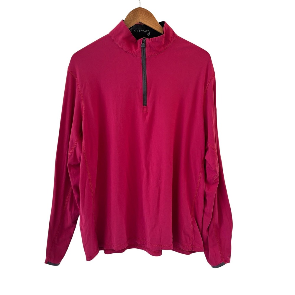 Greyson Tate Mock Turtleneck Mens XL  Pink Golf Lakota Links Performance 1/4 Zip